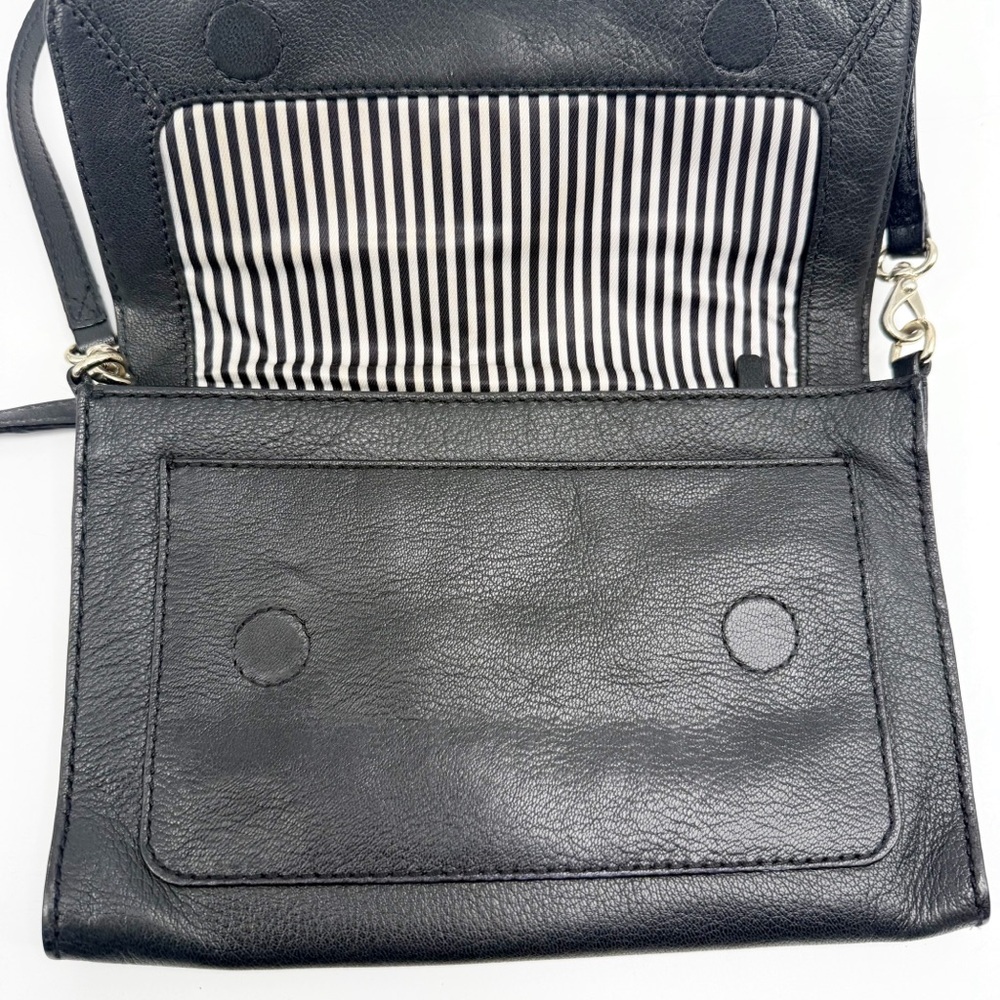 Kate Spade Allen Street Neil Black Leather Crossbody Bag With Silver Buckles - Picture 7 of 16